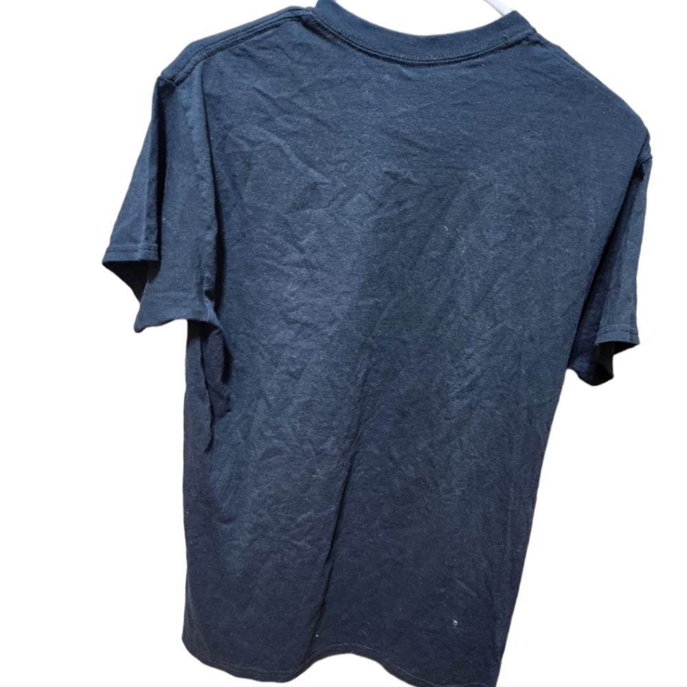 Gildan Crunch No Judgement Ladies Dark Blue/:pink T- Shirt - Picture 2 of 5